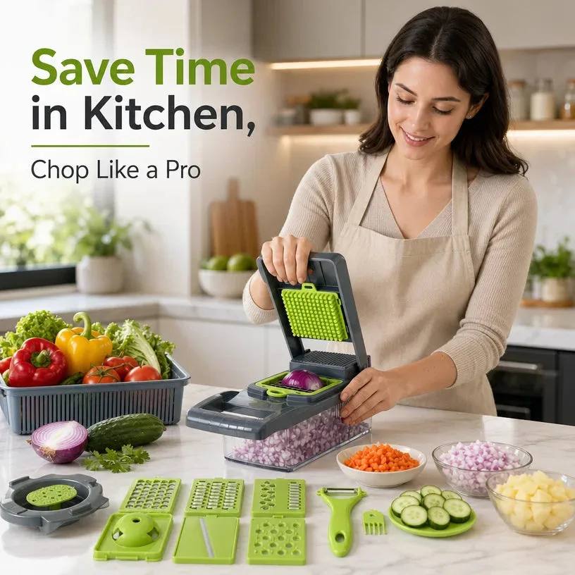 16-in-1 Multi-Blade Vegetable Chopper