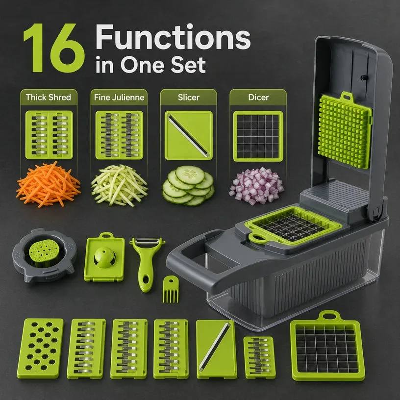 16-in-1 Multi-Blade Vegetable Chopper