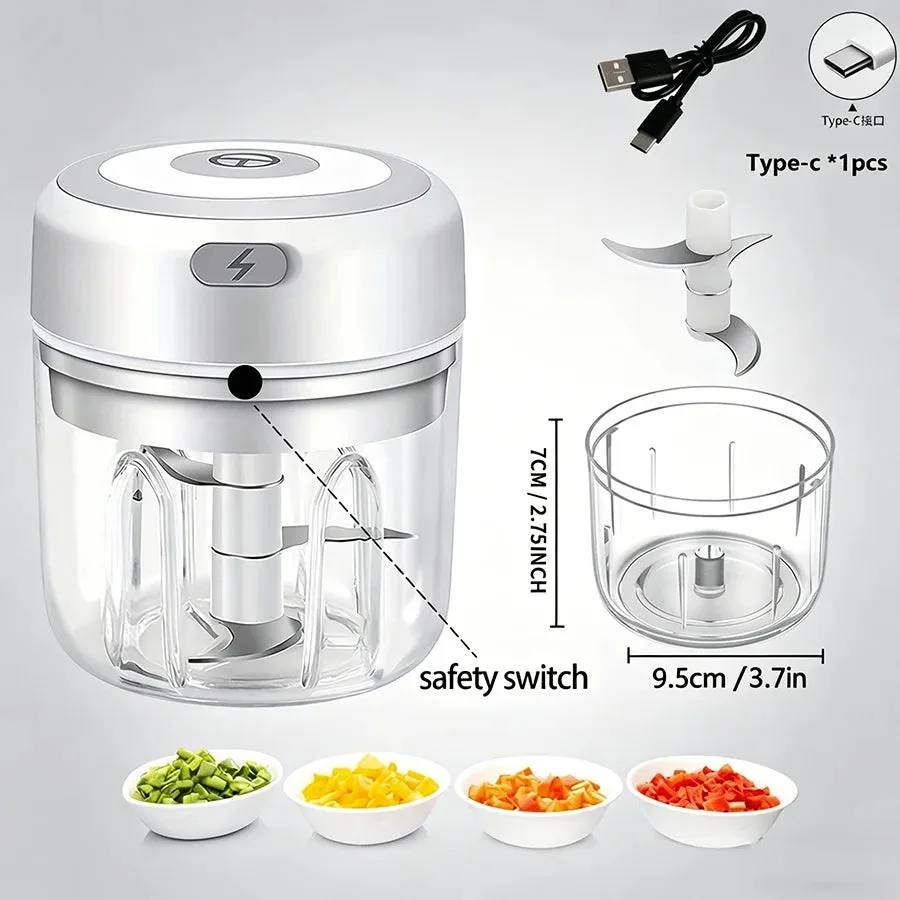 Mini Cordless Electric Garlic Chopper 250ml