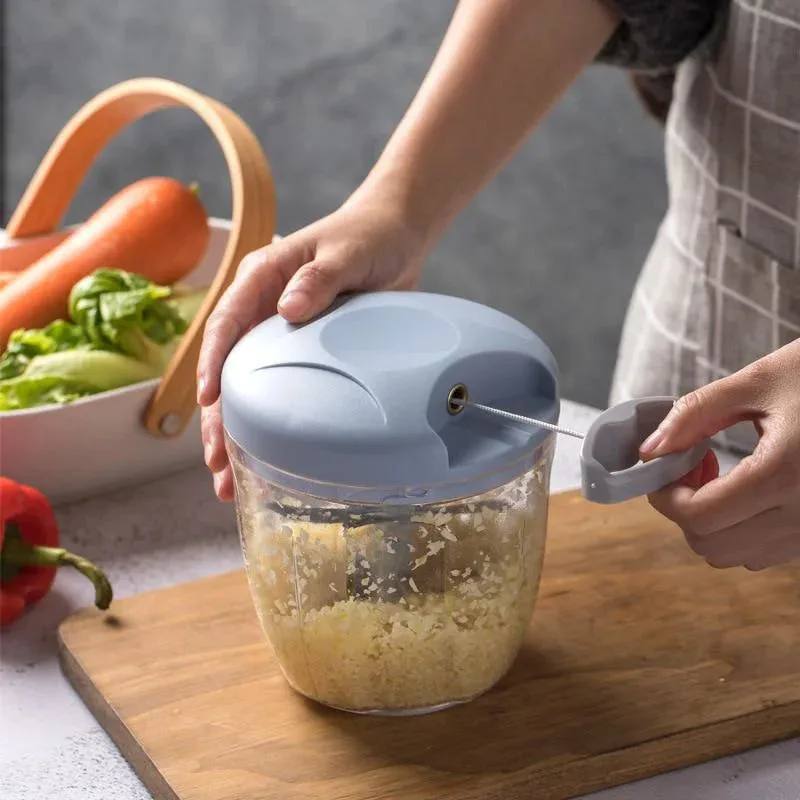 Manual Rotary Garlic & Veggie Chopper