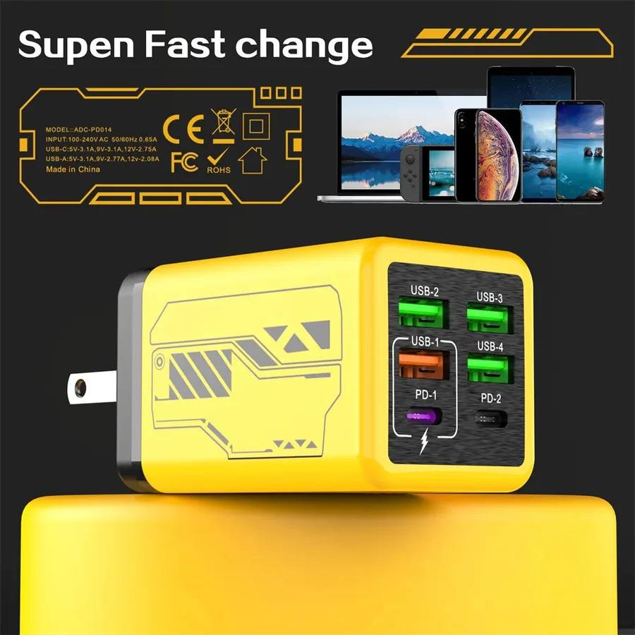 240W 6-Port USB-C Fast Charging Station