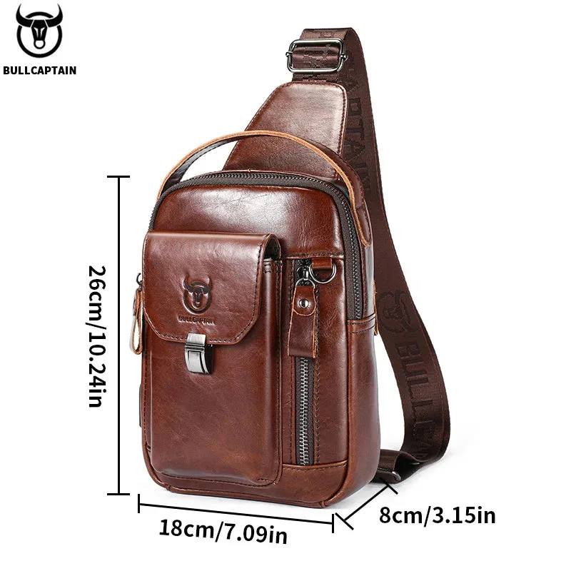 Men’s Genuine Leather Chest Bag