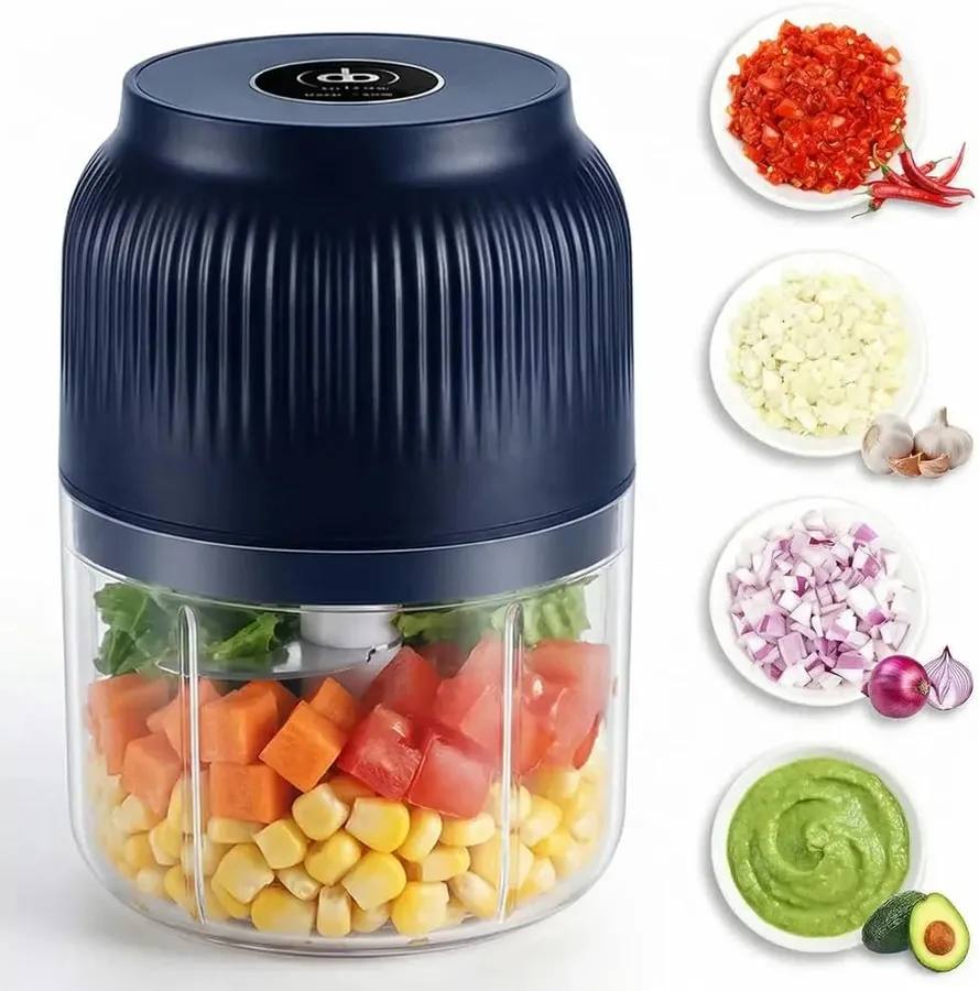 Electric Garlic Chopper & Veggie Masher 300ml