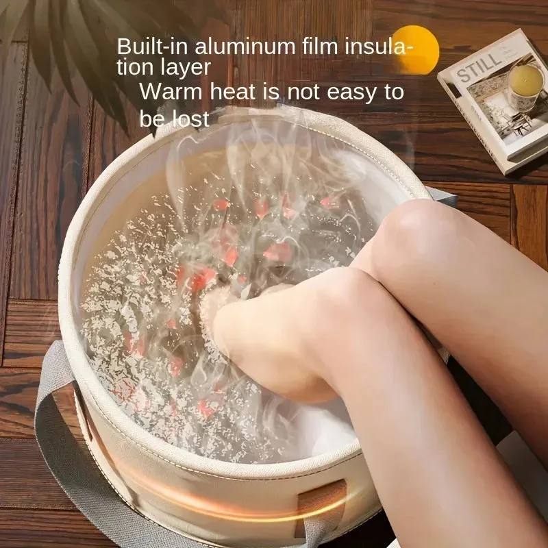 Foldable Foot Soak Basin with Heat Retention