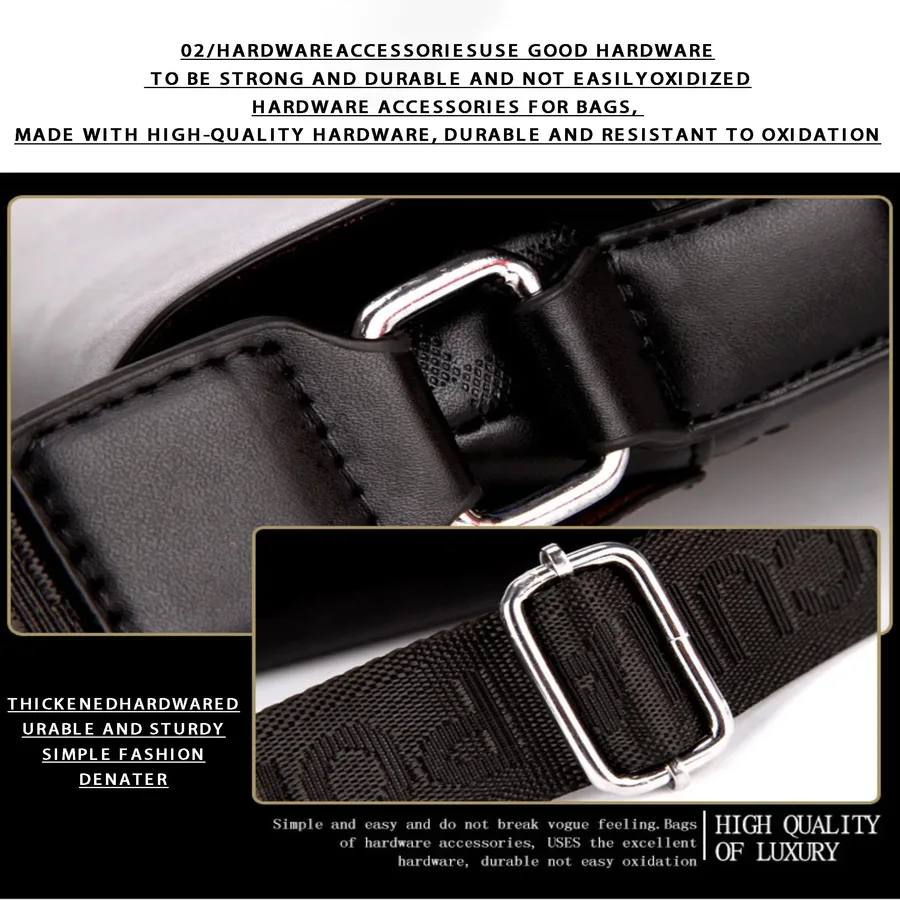 Men’s Checkered Crossbody Shoulder Bag