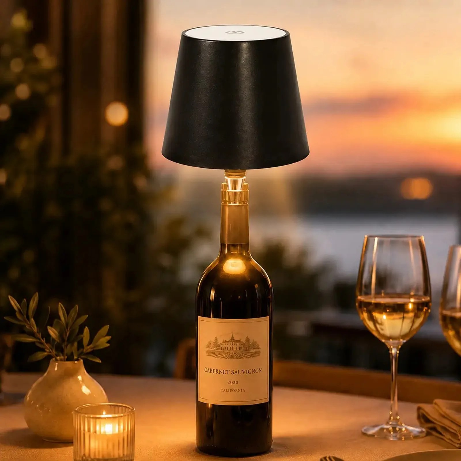 Rechargeable Wireless LED Wine Bottle Lamp – Touch Dimmable Table Light Rechargeable Wireless LED Wine Bottle Lamp – Touch Dimmable Table Light