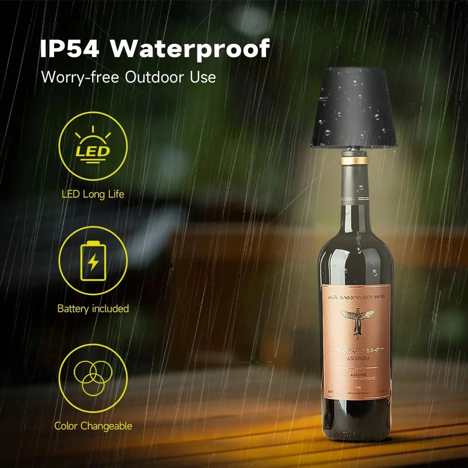 Rechargeable Wireless LED Wine Bottle Lamp – Touch Dimmable Table Light Rechargeable Wireless LED Wine Bottle Lamp – Touch Dimmable Table Light
