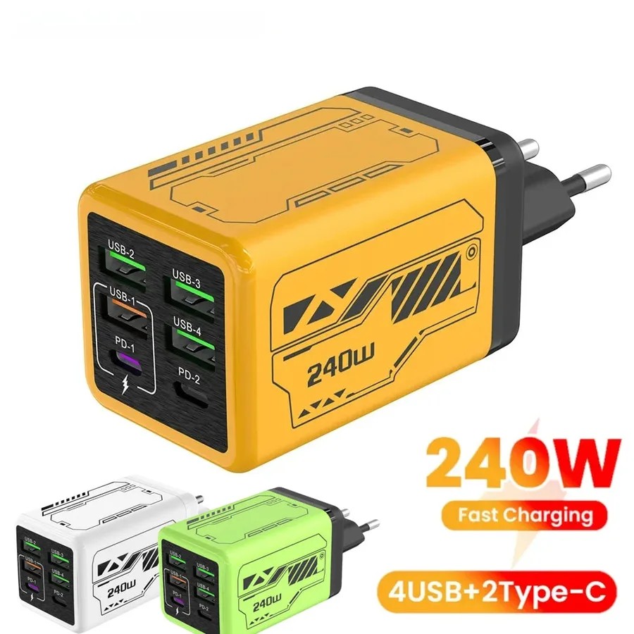 240W 6-Port USB-C Fast Charging Station 240W 6-Port USB-C Fast Charging Station